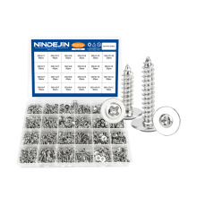 Nickel Plated M3 Self-tapping Thread Screw Phillips Pan Round Head Tapping Screw